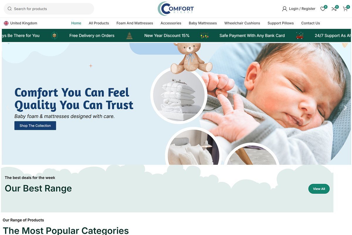 Comfort Direct website